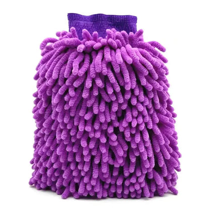Car Wash Gloves Chenille Glove Plush Rags Thickened double-sided Car Supplies Cleaning Tools Auto Acessories Car Detailing